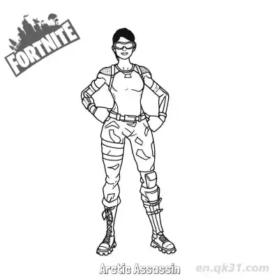 Free printable Arctic Assassin 01 Coloring Page - Free PDF Printable Fortnite Coloring Sheets coloring page